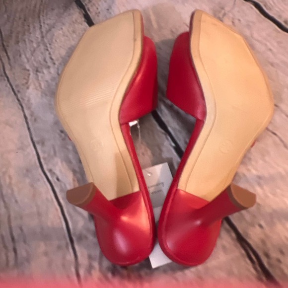 A New Day Monica Mule Heels Women's Red 9.5 New - Picture 5 of 6